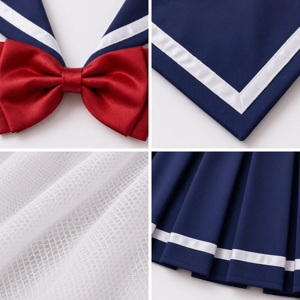 All Hands Sailor Set in navy and white, detail view