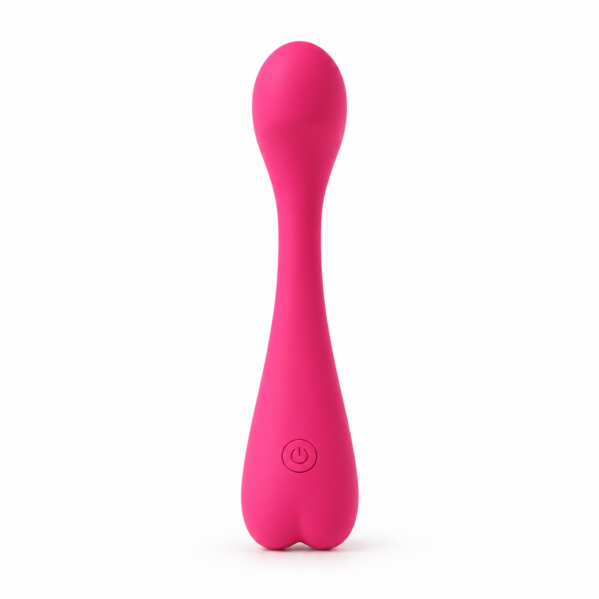 Heartthrob bendable wand vibrator in magenta, full length on white