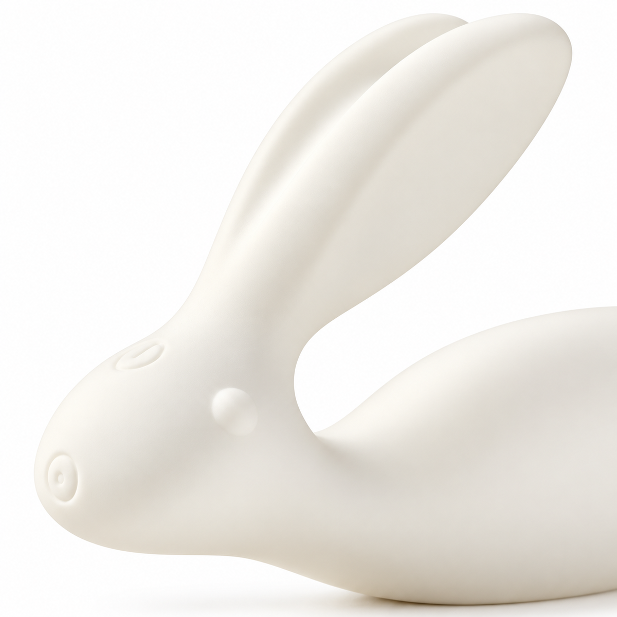 Mochi Bunny Rabbit Vibrator, close-up of the rabbit head and ears