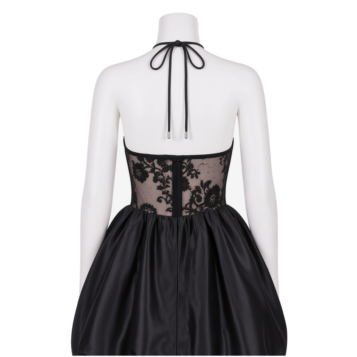 Party Favour Mini Dress in black, back view