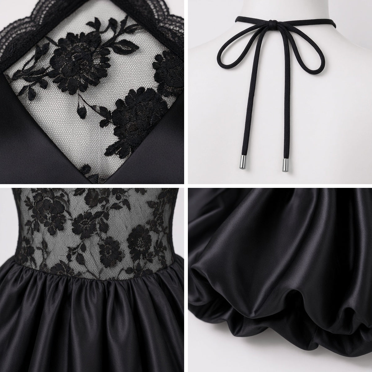 Party Favour Mini Dress in black, detail view