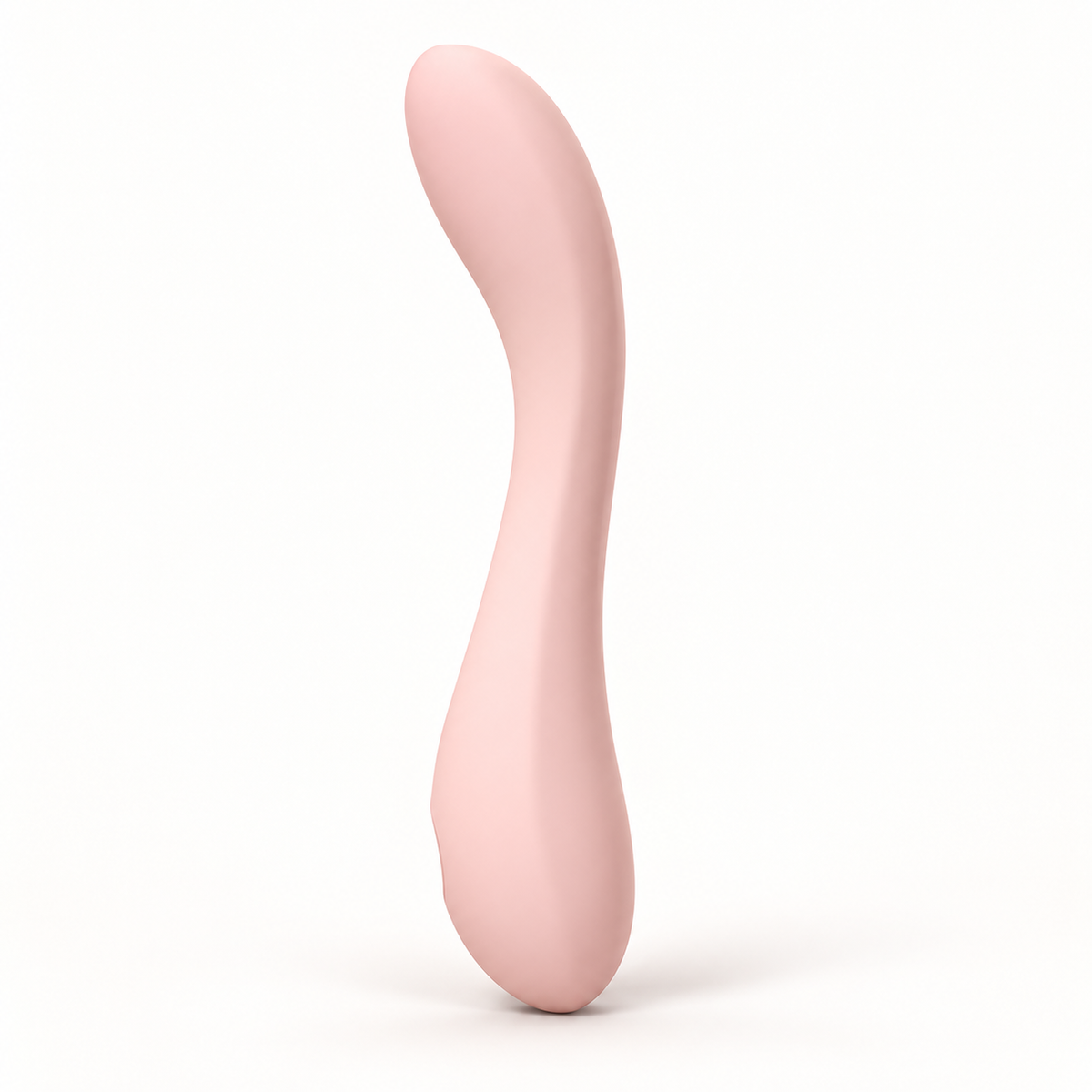 Rosé Curve Vibrator in blush pink, on white